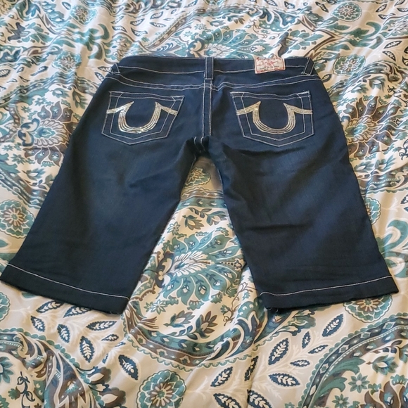 Women Billy Blue Jean True Religion Shorts Size 31 - Picture 1 of 5